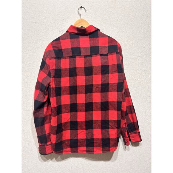 bearbottom flannel shirt red black lumberjack medium - Picture 3 of 4